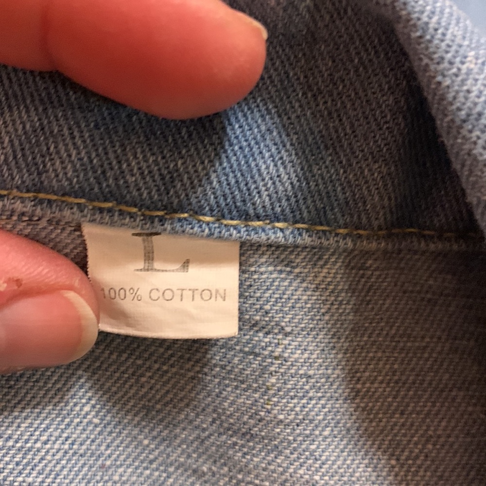 No name brand light blue denim jacket - Picture 7 of 8